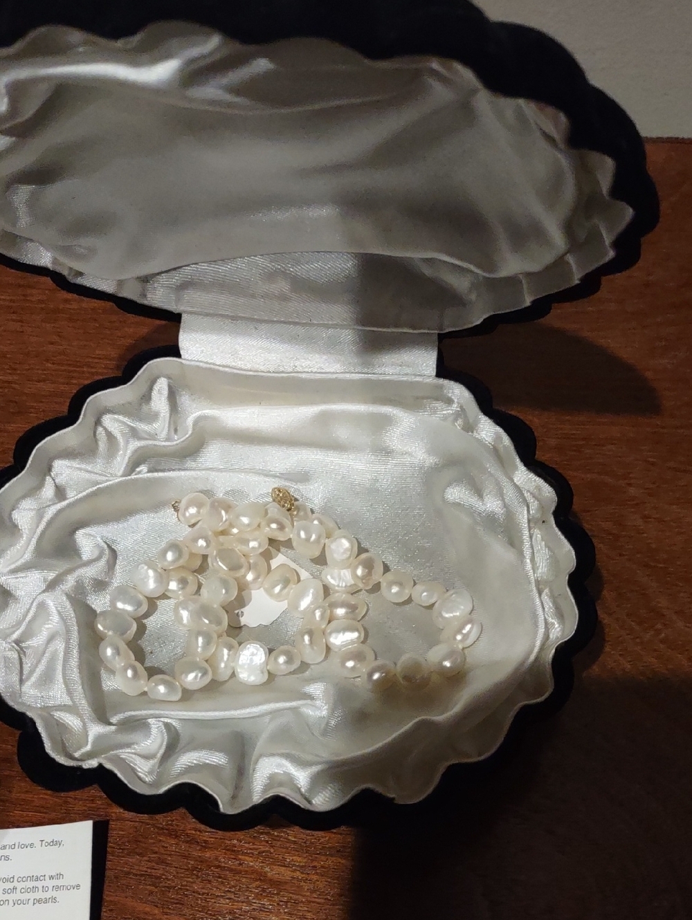 Freshwater Pearl Necklace And Bracelet Set Individually Knotted Nwt White - Picture 5 of 12